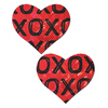 Pastease Premium Glitter XOXO Heart - Red/Black O/S - Lingerie - Packaged