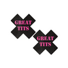 Pastease Premium Great Tits Cross - Black/Pink O/S - Lingerie - Packaged