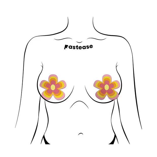 Pastease Premium Groovy Flower - Pink O/S - Lingerie - Packaged