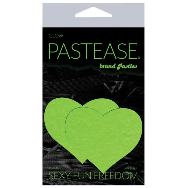 Pastease Premium Heart - Glow in the Dark Green O/S - Lingerie - Packaged