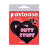 Pastease Premium Heart Let’s Do Butt Stuff - Black/Pink O/S - Lingerie - Packaged