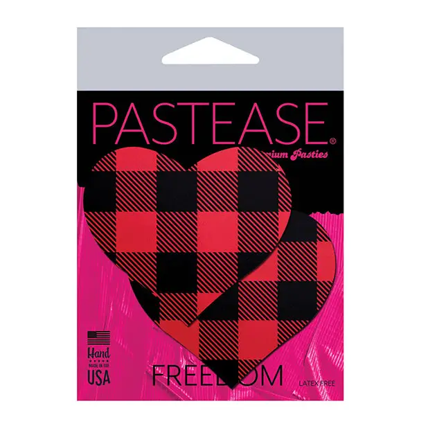 Pastease Premium Holiday Hearts - Plaid O/S - Lingerie - Packaged