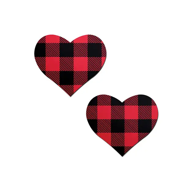 Pastease Premium Holiday Hearts - Plaid O/S - Lingerie - Packaged