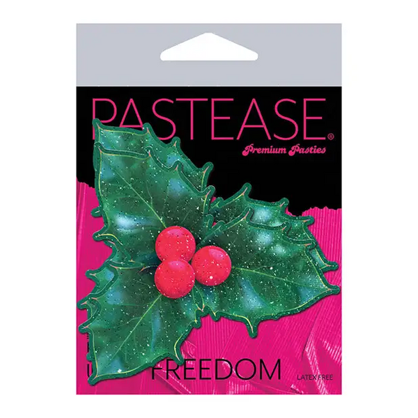Pastease Premium Holiday Holly - Green O/S - Lingerie - Packaged