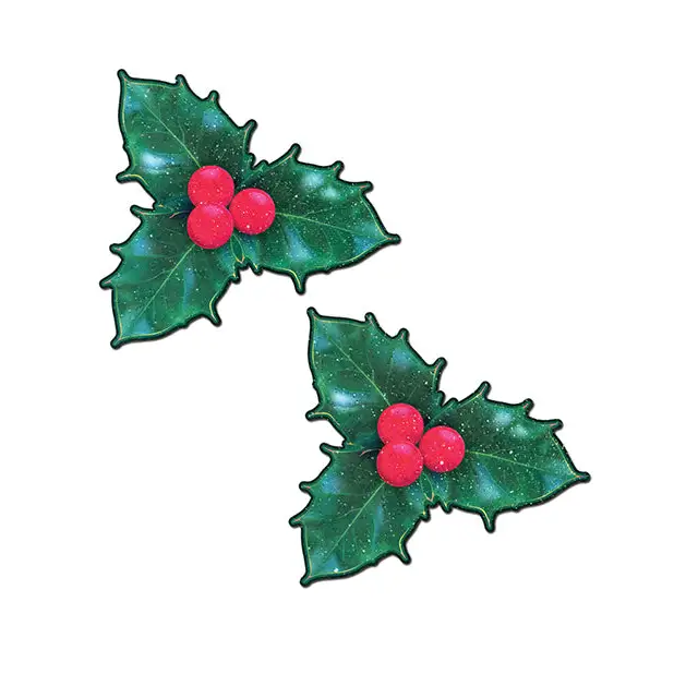 Pastease Premium Holiday Holly - Green O/S - Lingerie - Packaged
