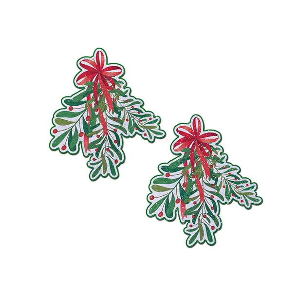 Pastease Premium Holiday Mistletoe - Green/Red O/S - Lingerie - Packaged