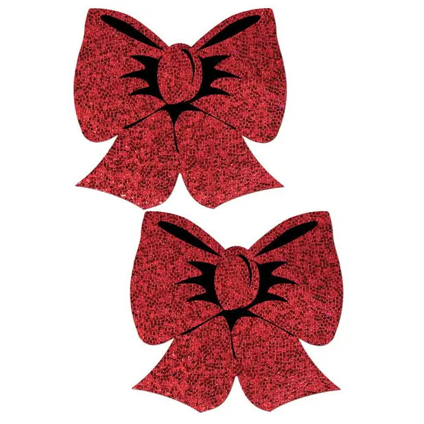 Pastease Premium Hologram Bow - Red O/S - Lingerie - Packaged