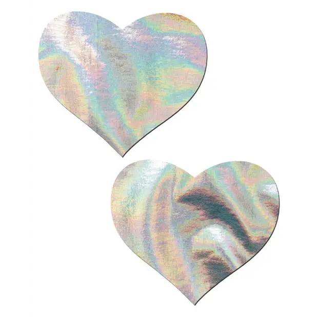 Pastease Premium Hologram Heart - Silver O/S - Lingerie - Packaged