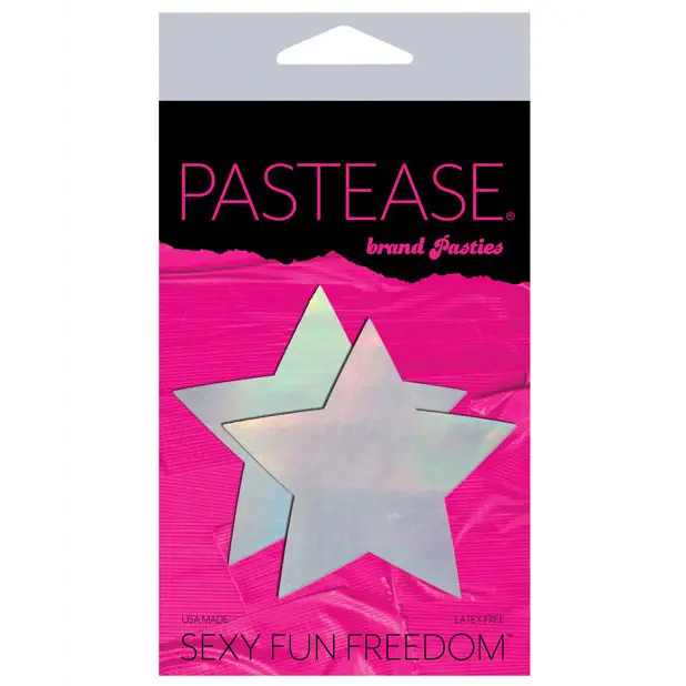 Pastease Premium Hologram Star - Silver O/S - Lingerie - Packaged