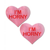 Pastease Premium I’m Horny Heart - Pink/Red O/S - Lingerie - Packaged