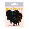 Pastease Premium Melty Heart - Black O/S - Lingerie - Packaged
