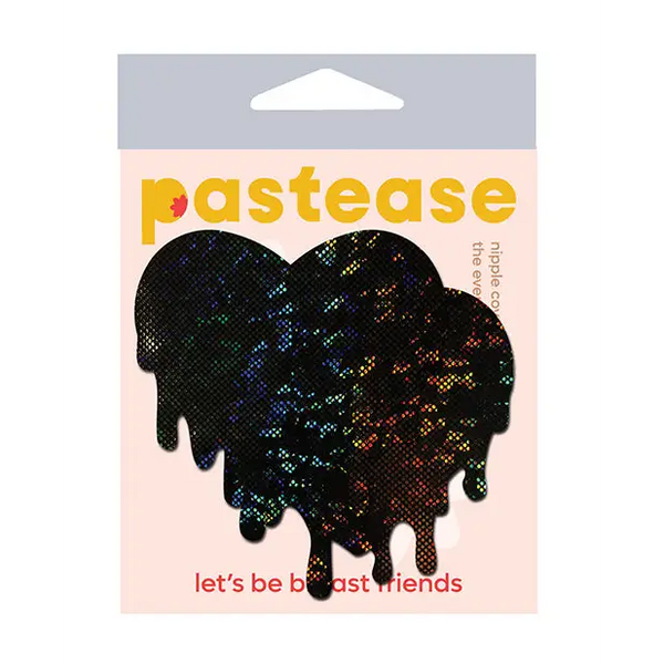 Pastease Premium Melty Heart - Black O/S - Lingerie - Packaged