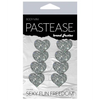 Pastease Premium Mini Glitter Hearts - Silver Pack of 8 - Lingerie - Packaged