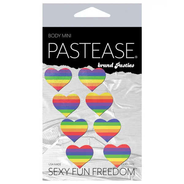 Pastease Premium Mini Rainbow Heart - Pack of 8 O/S - Lingerie - Packaged