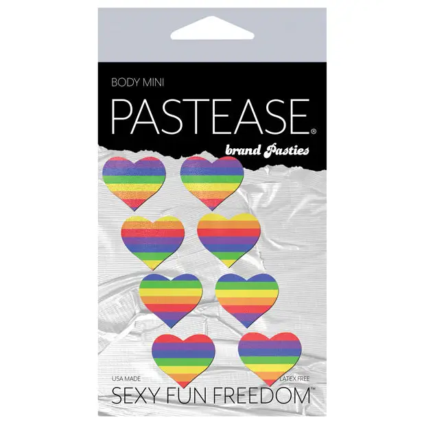 Pastease Premium Mini Rainbow Heart - Pack of 8 O/S - Lingerie - Packaged