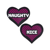 Pastease Premium Naughty & Nice Hearts - Black/Pink O/S - Lingerie - Packaged
