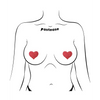 Pastease Premium Petites Glitter Heart - Red O/S Pack of 2 Pair - Lingerie - Packaged