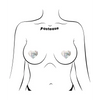 Pastease Premium Petites Holographic Heart - Silver O/S Pack of 2 Pair - Lingerie - Packaged