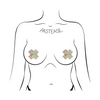 Pastease Premium Petites Holographic Plus X - Silver O/S Pack of 2 Pair - Lingerie - Packaged