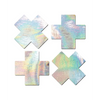 Pastease Premium Petites Holographic Plus X - Silver O/S Pack of 2 Pair - Lingerie - Packaged
