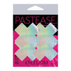 Pastease Premium Petites Holographic Plus X - Silver O/S Pack of 2 Pair - Lingerie - Packaged
