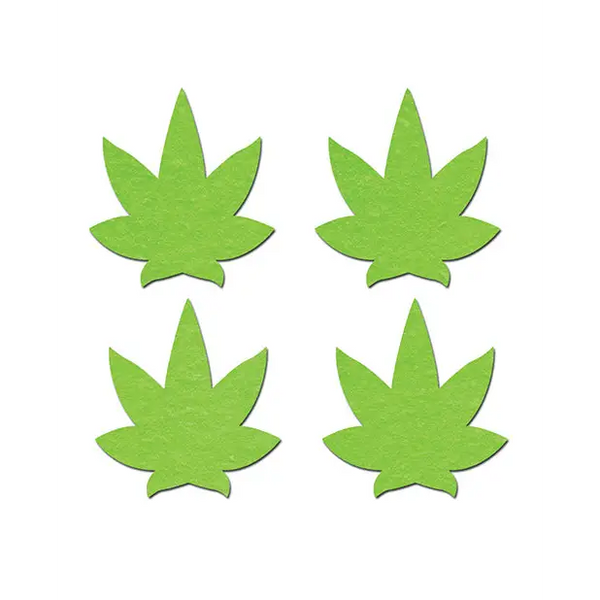 Pastease Premium Petites Leaf - Glow in the Dark Green O/S Pack of 2 Pair - Lingerie - Packaged