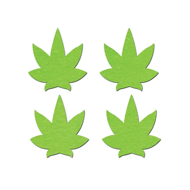 Pastease Premium Petites Leaf - Glow in the Dark Green O/S Pack of 2 Pair - Lingerie - Packaged