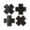 Pastease Premium Petites Liquid Cross - Black O/S Pack of 2 Pair - Lingerie - Packaged
