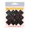 Pastease Premium Petites Sparkle Plus X - Black O/S Pack of 2 Pair - Lingerie - Packaged