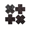 Pastease Premium Petites Sparkle Plus X - Black O/S Pack of 2 Pair - Lingerie - Packaged