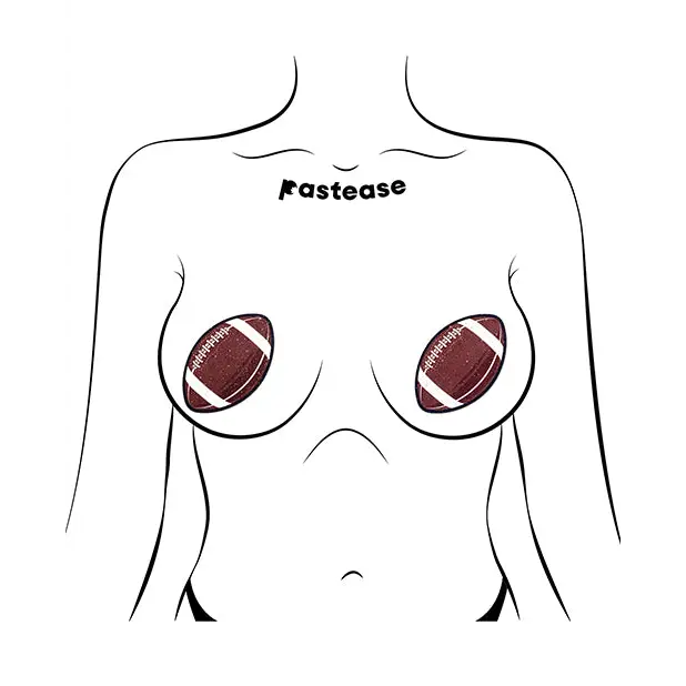 Pastease Premium Sparkly Football - Brown O/S - Lingerie - Packaged