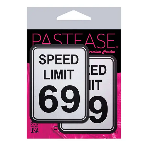 Pastease Premium Speed Limit 69 - White/Black O/S - Lingerie - Packaged