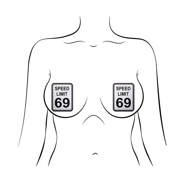 Pastease Premium Speed Limit 69 - White/Black O/S - Lingerie - Packaged