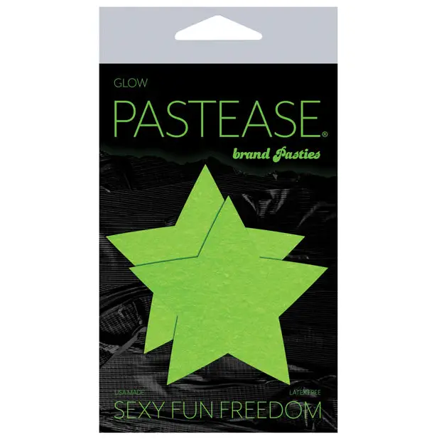 Pastease Premium Star - Glow in the Dark Green O/S - Lingerie - Packaged