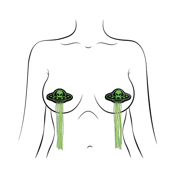 Pastease Premium UFO w/Tassel - Green O/S - Lingerie - Packaged