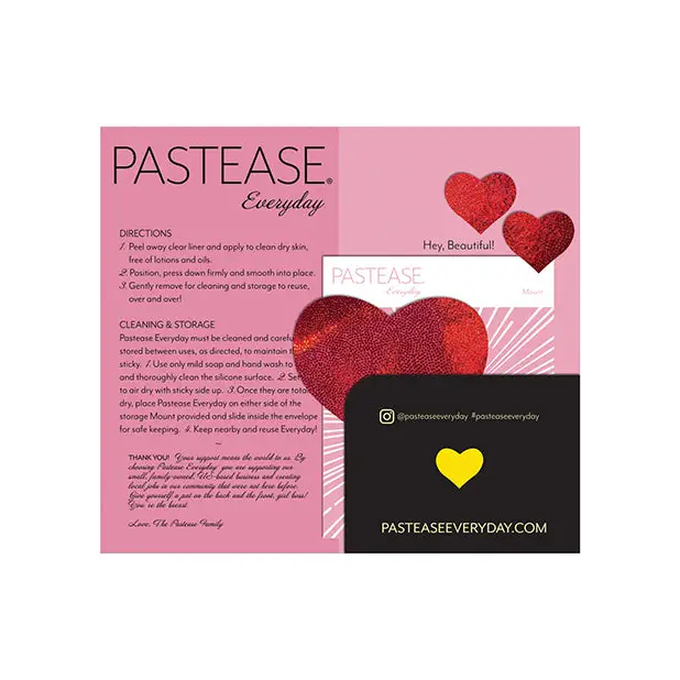 Pastease Reusable Liquid Heart - Red O/S - Lingerie - Packaged