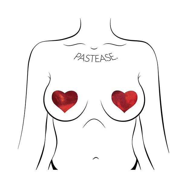 Pastease Reusable Liquid Heart - Red O/S - Lingerie - Packaged
