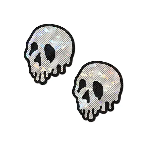 Pastease Shattered Glass Drip Skull - White/Black O/S