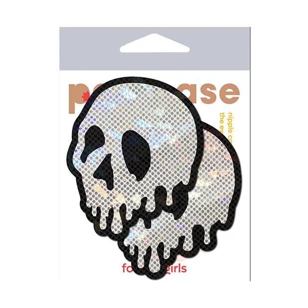 Pastease Shattered Glass Drip Skull - White/Black O/S