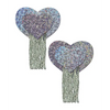 Pastease Tassel Glitter Heart - Silver O/S - Lingerie - Packaged