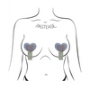 Pastease Tassel Glitter Heart - Silver O/S - Lingerie - Packaged