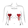 Pastease Tassel Holographic Heart - Red O/S - Lingerie - Packaged