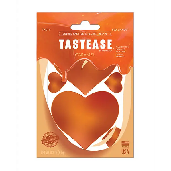 Pastease Tastease Edible Pasties & Pecker Wraps - Caramel O/S - Lingerie - Packaged