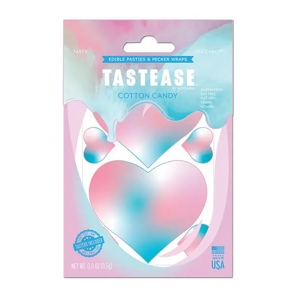 Pastease Tastease Edible Pasties & Pecker Wraps - Cotton Candy O/S - Lingerie - Packaged