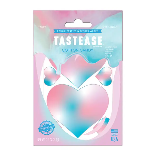 Pastease Tastease Edible Pasties & Pecker Wraps - Cotton Candy O/S - Lingerie - Packaged