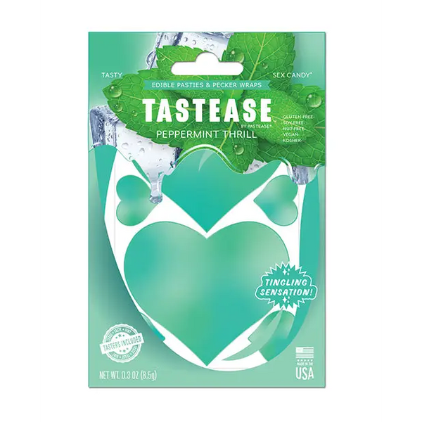 Pastease Tastease Edible Pasties & Pecker Wraps - Peppermint O/S - Lingerie - Packaged