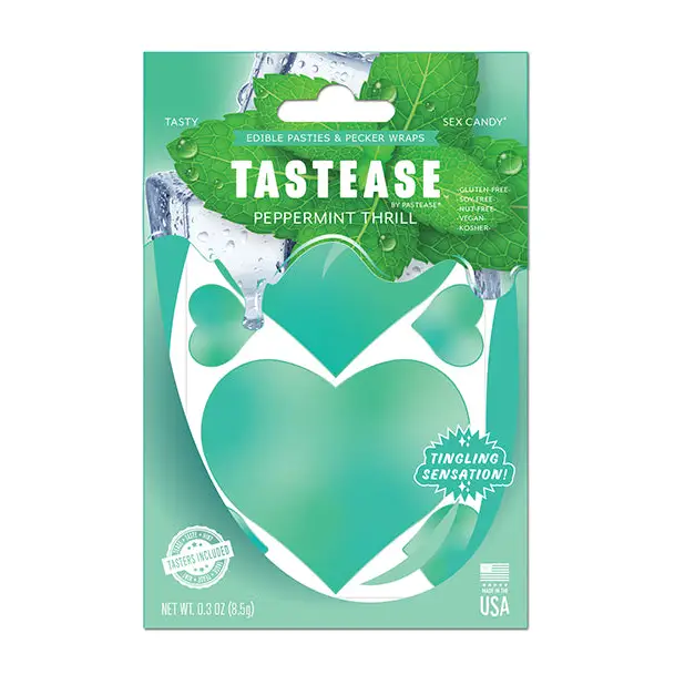 Pastease Tastease Edible Pasties & Pecker Wraps - Peppermint O/S - Lingerie - Packaged