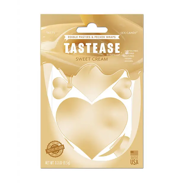 Pastease Tastease Edible Pasties & Pecker Wraps - Sweet Cream O/S - Lingerie - Packaged