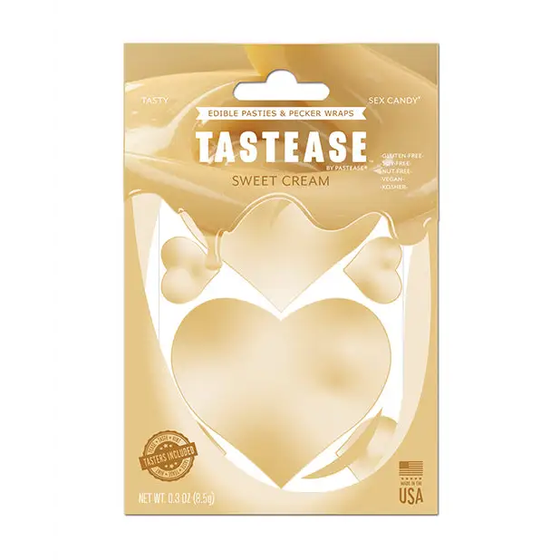 Pastease Tastease Edible Pasties & Pecker Wraps - Sweet Cream O/S - Lingerie - Packaged