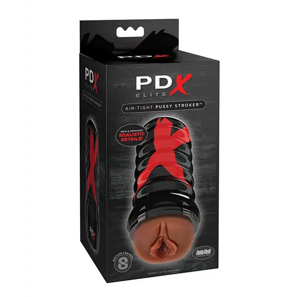 PDX Elite Air Tight Pussy Stroker - Brown - Dolls & Masturbators